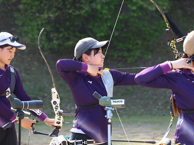 【アーチェリー部女子】全勝飾り優勝決定戦へ！