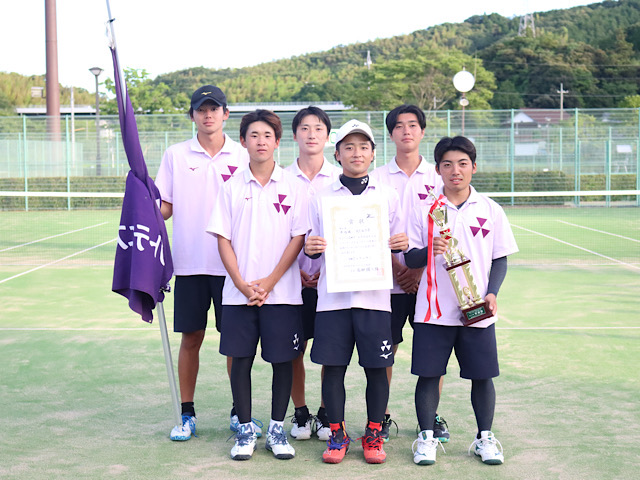 【ソフトテニス部】男子部、西日本インカレ団体戦で準V