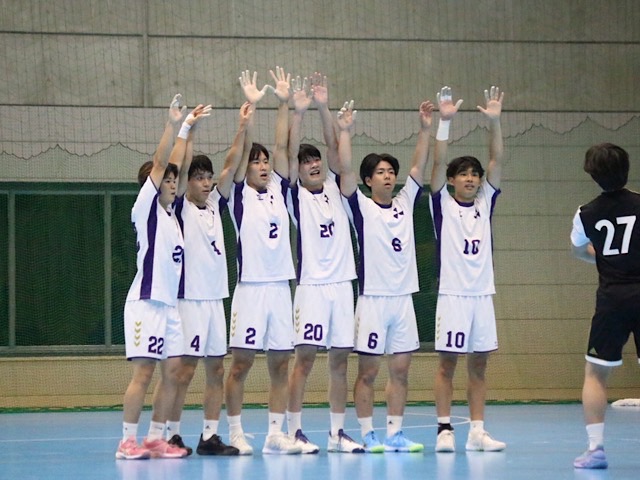 【ハンドボール部男子】大経大に1点差で勝利