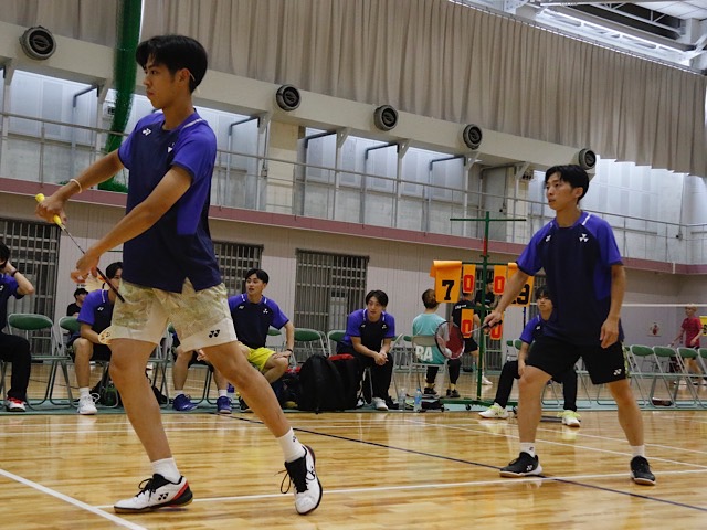 【バドミントン部男子】盤石の戦いぶりで勝利つかんだ